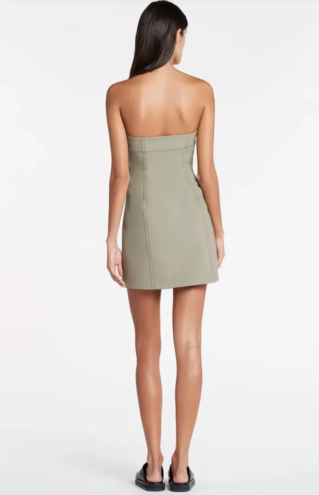 Sir the Label Adrien Structured Mini Dress Sage Green  Size 0 / Au 6  for rent on The Volte - main image