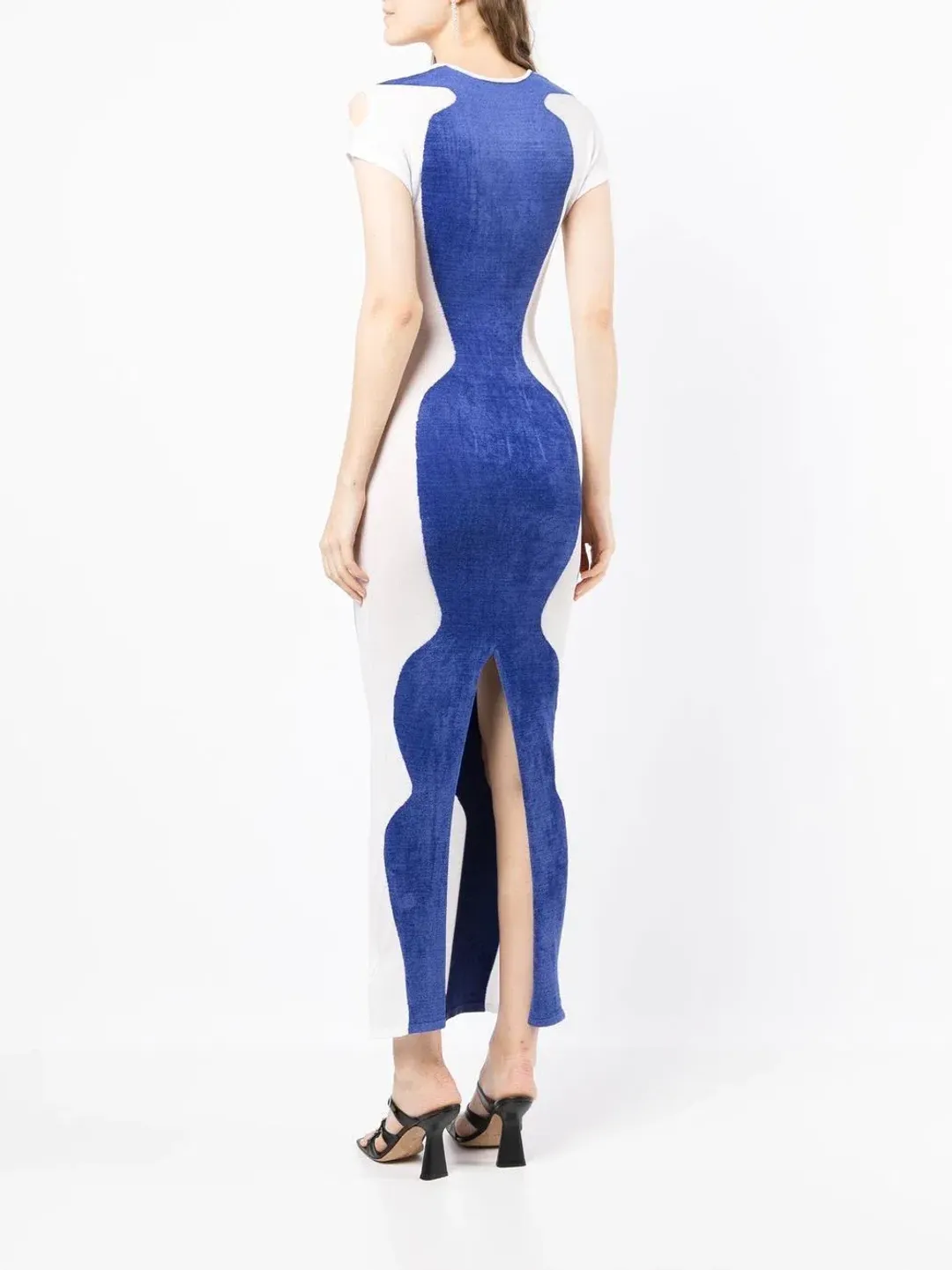 Dion Lee Chenille Intarsia Maxi Dress Blue/White Size XS / Au 6 for rent on The Volte - main image