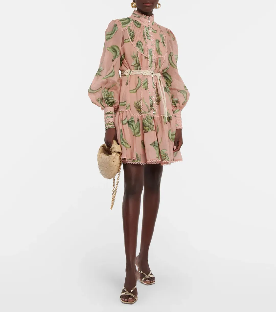 Alemais Bananarama Mini Dress Pink Size AU 10 for rent on The Volte - main image