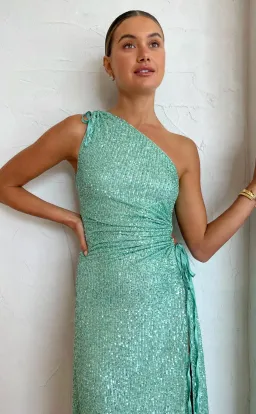 Sonya Moda Nour Mint Sequin Max Dress Size XS/AU 6 for rent on The Volte - image 4