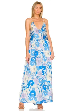 Cin Cin Anemone Dress Blue Floral Size 8 for rent on The Volte - image 1