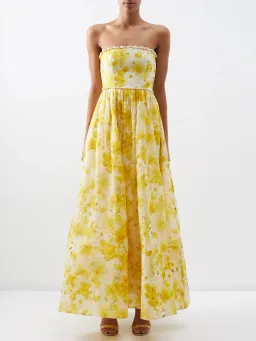 Zimmermann Wonderland Shell Gown in Daffodil Print Size 1/AU 10 for rent on The Volte - image 1