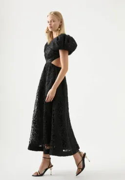 Aje Patina Lace Midi Dress Black Size 8 for rent on The Volte - image 2