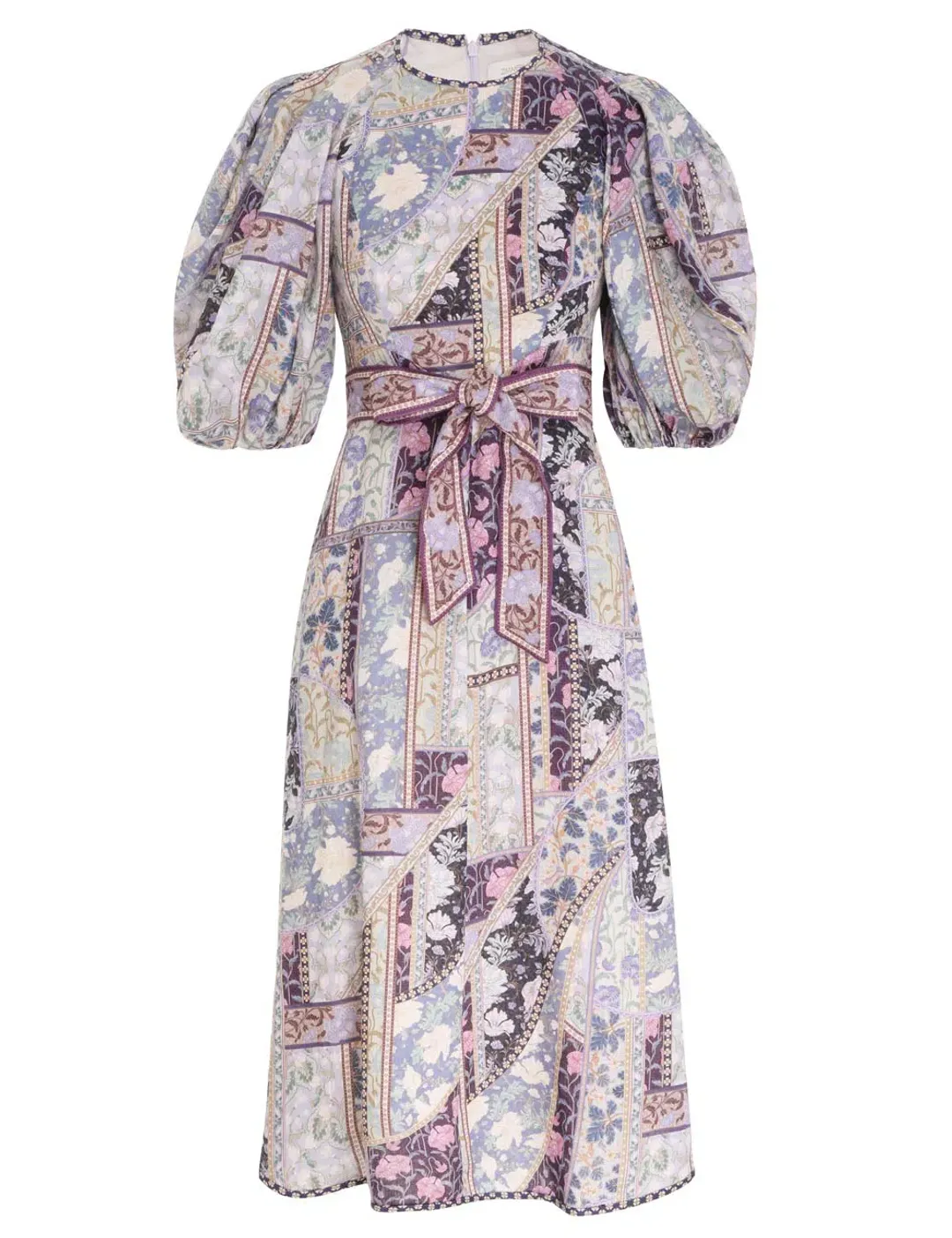 Zimmermann Celestial Day Midi Dress Lavender Swirl Floral Size 2 / 12 AU for rent on The Volte - main image