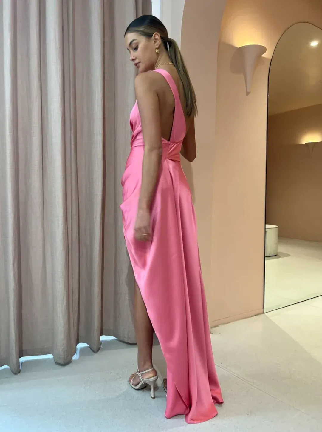 One Fell Swoop Philly Dress Pink Size 6  for rent on The Volte - main image