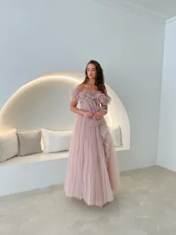 Tarik Ediz Patrice Dress Blush Size 10  for rent on The Volte - image 2