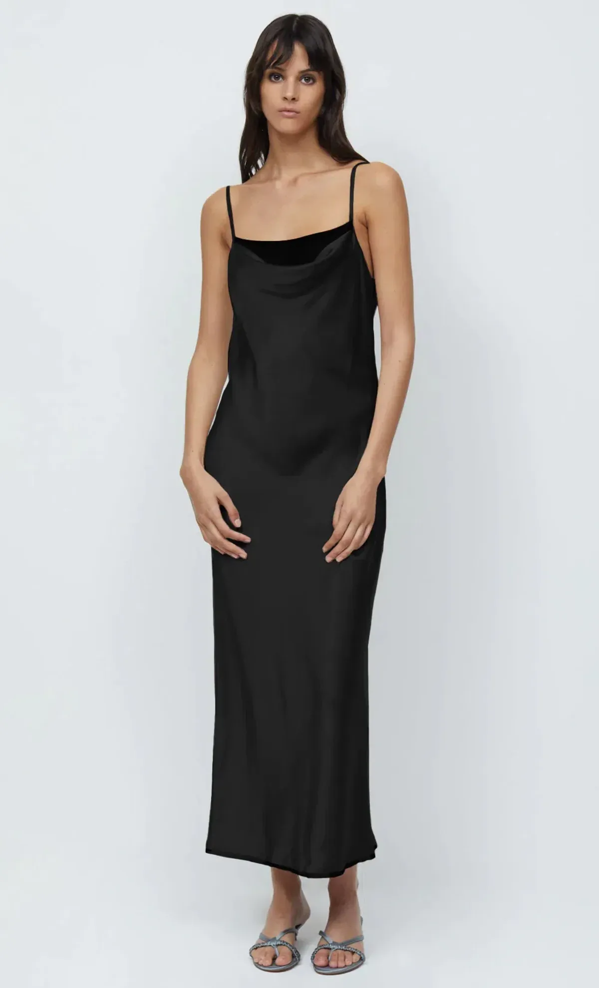 Bec & Bridge Helena Silk Strappy Dress Black Size AU 10 for rent on The Volte - main image