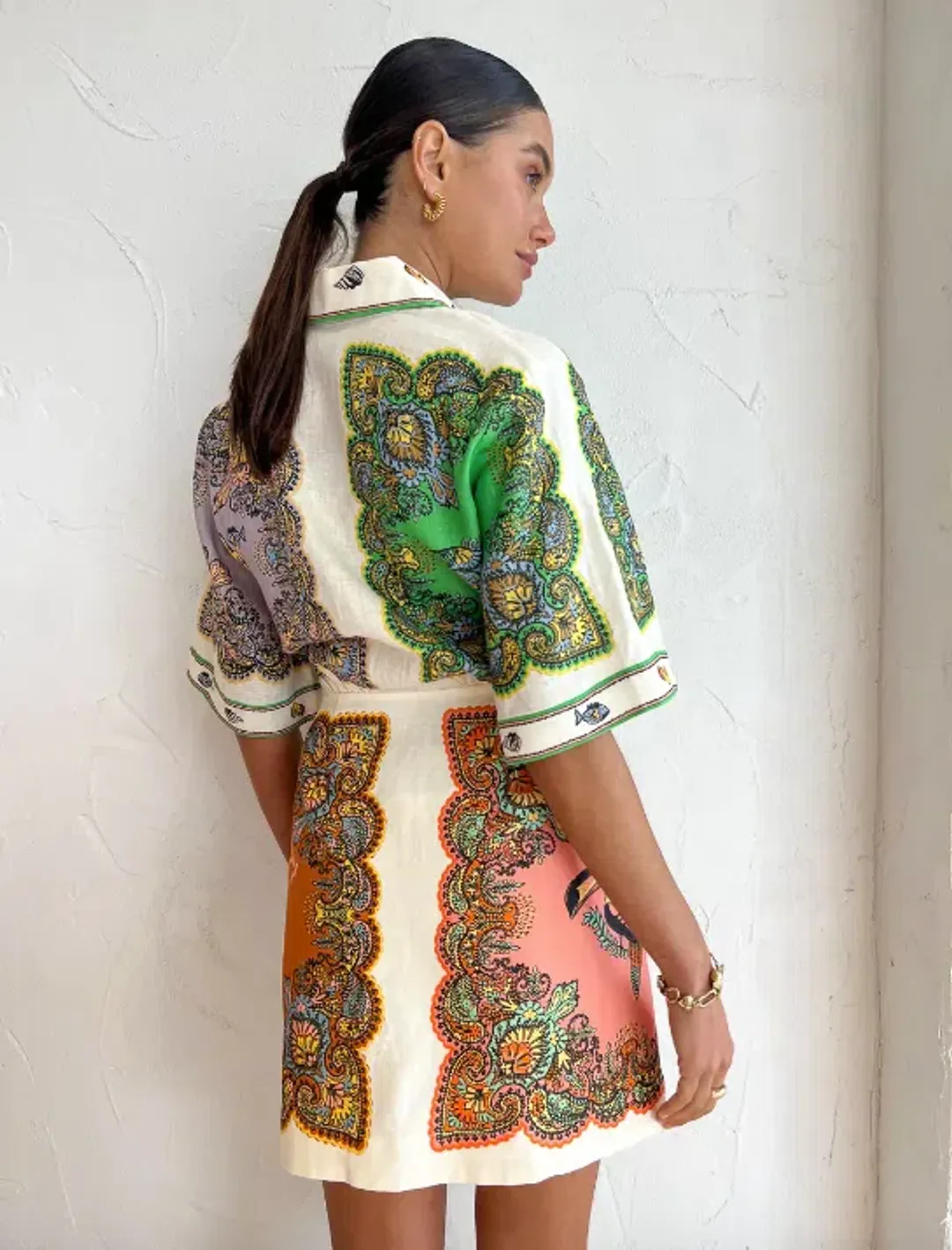 Alemais Trippy Troppo Mini Dress in Multi Size 8 for rent on The Volte - main image