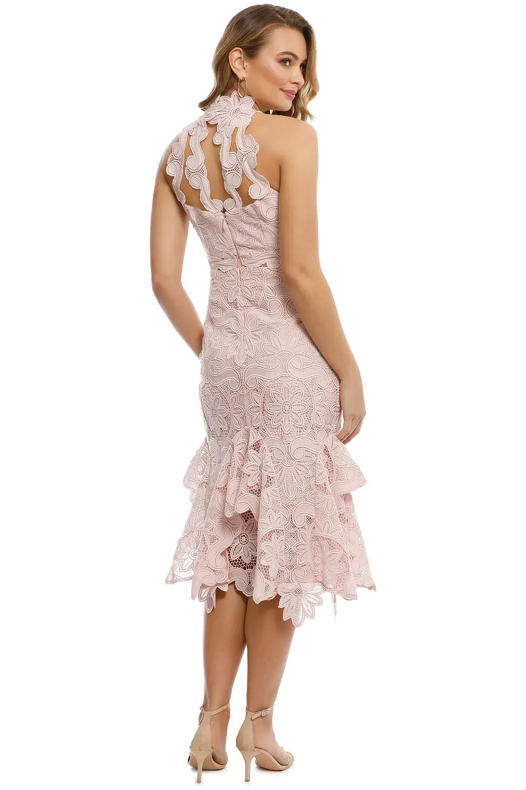 Thurley Waterlily Midi Dress Nude Size 10 for rent on The Volte - main image