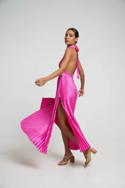 L'idee  Renaissance Split Dress Flamingo Pink Size AU 12  for rent on The Volte - image 3