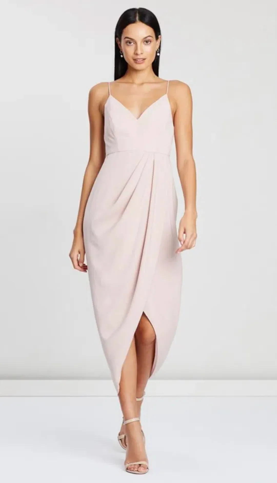 Shona Joy Core Cocktail Draped Maxi Dress in Ballet Size 8 for rent on The Volte - main image