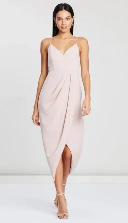 Shona Joy Core Cocktail Draped Maxi Dress in Ballet Size 8 for rent on The Volte - image 3
