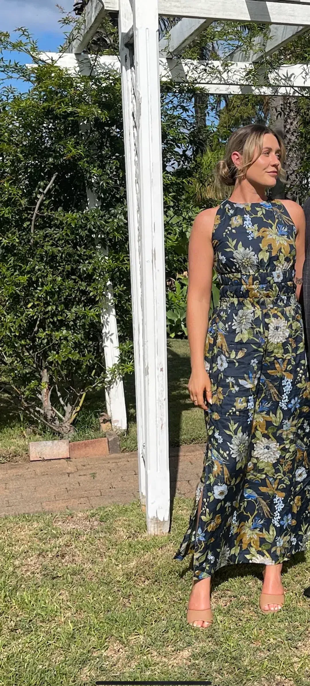 Sir The Label Diana Cross Back Gown in Delia Print Floral Size 1/AU 8 for rent on The Volte - main image