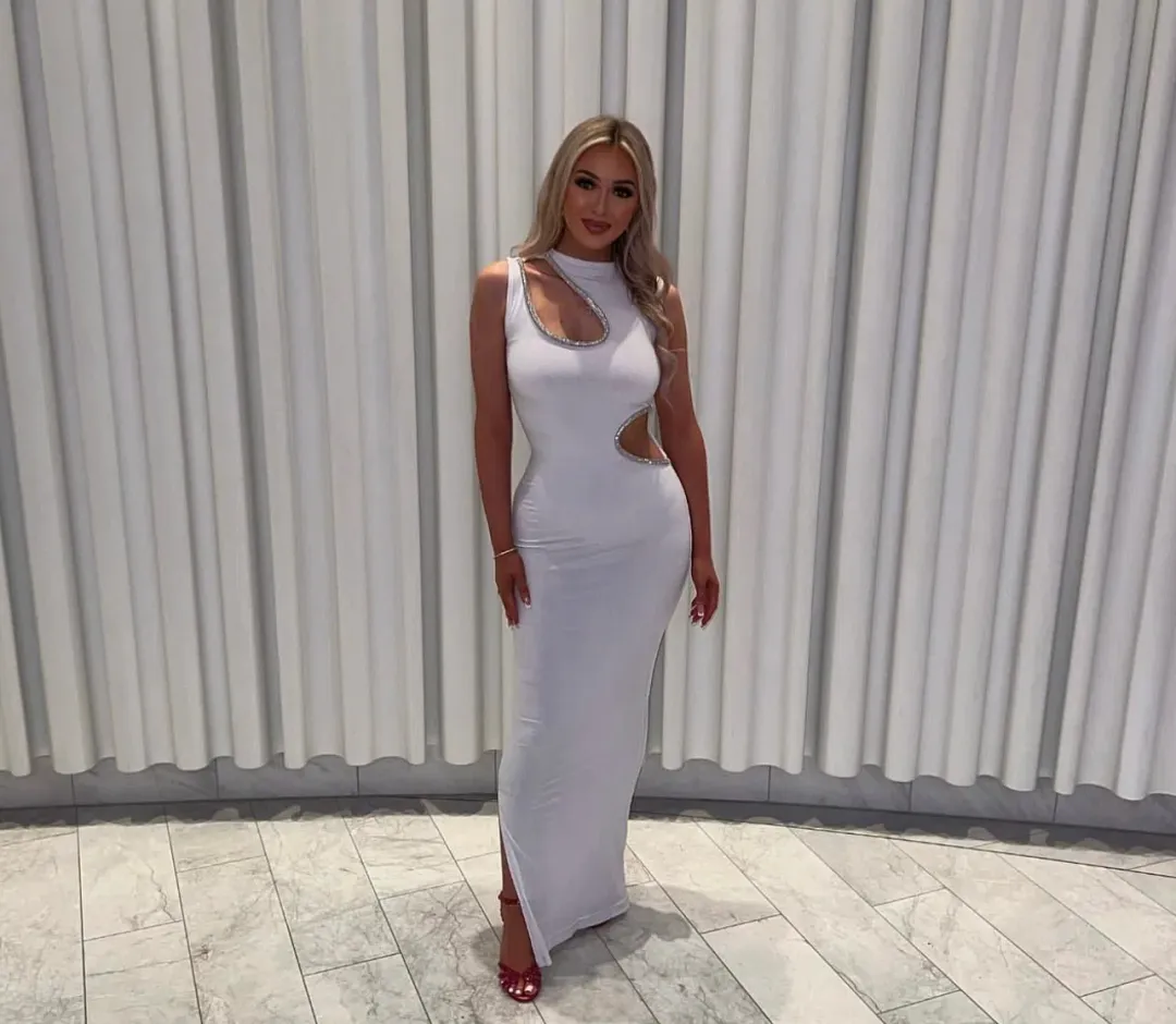 Ivona Skelo Vivia Dress White Size 6 for rent on The Volte - main image