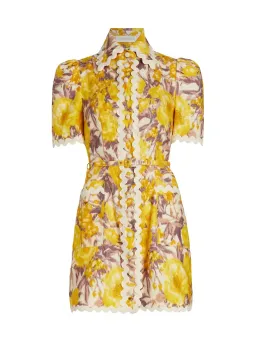 Zimmermann High Tide Ric Rac Mini Dress Floral Size 1/Au 10 for rent on The Volte - image 5