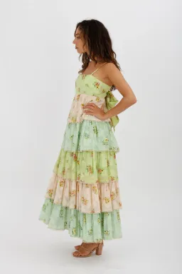 Alemais Clementine Tiered Maxi Dress Multi Floral Size 10 for rent on The Volte - image 4