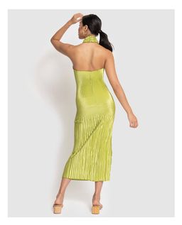L’IDEE SIOREE Pleated Halter Gown for rent on The Volte - image 3