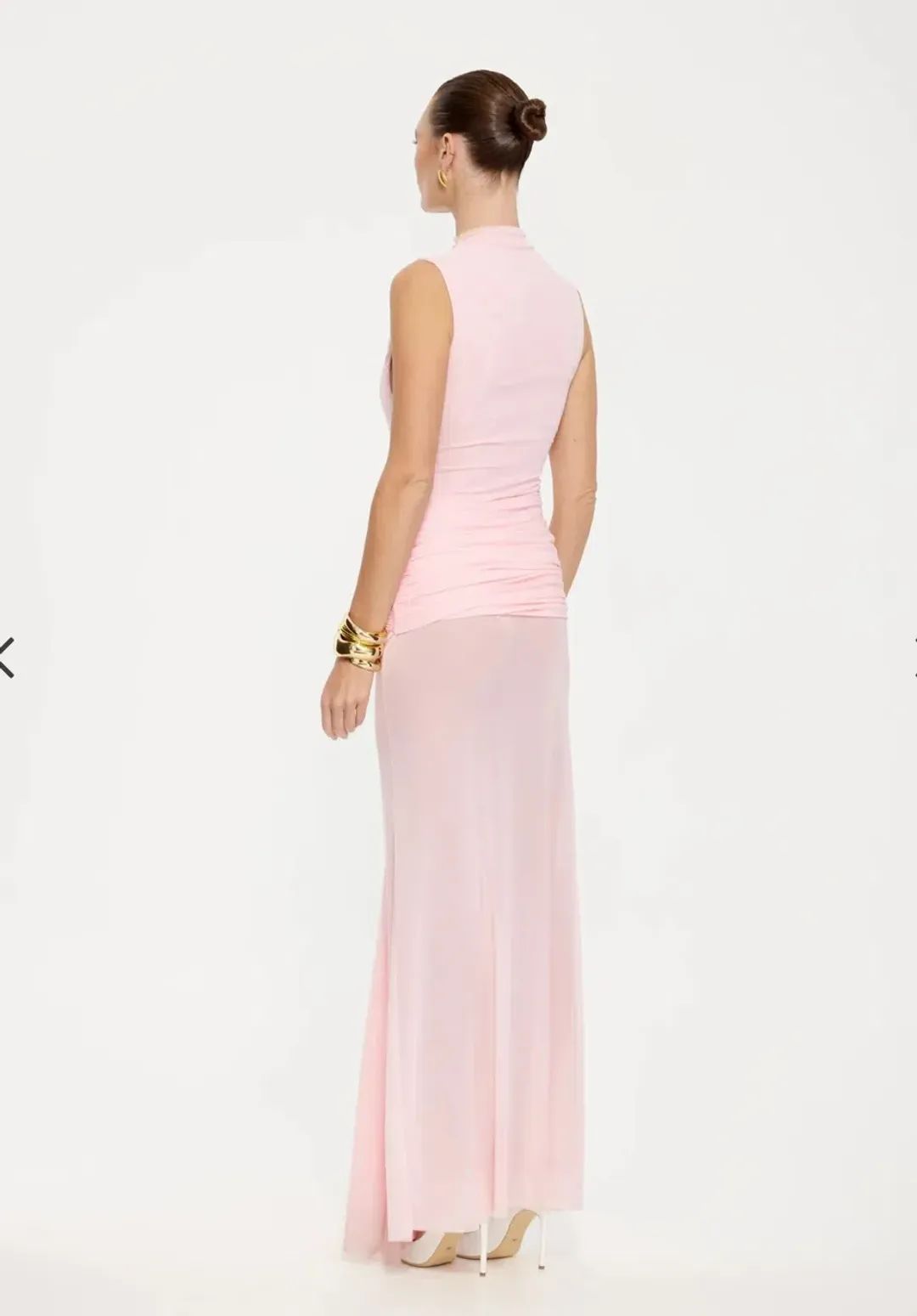 ROZA MAXI DRESS IN PETAL PINK Effie Kats  for rent on The Volte - main image