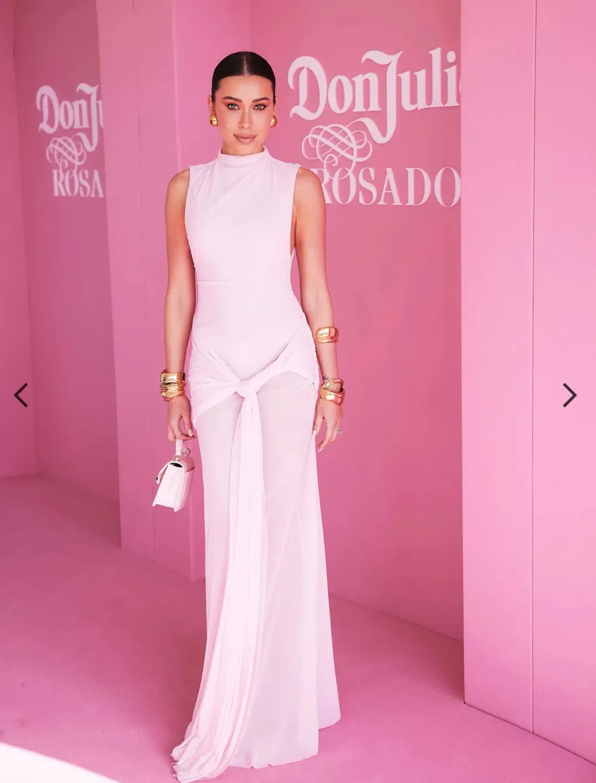 ROZA MAXI DRESS IN PETAL PINK Effie Kats  for rent on The Volte - main image