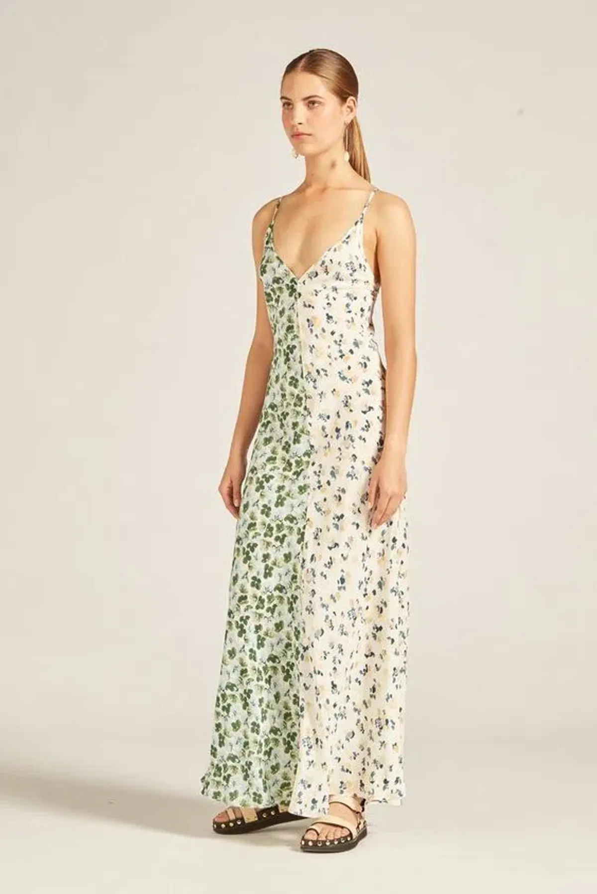 Lee Mathews Eloise Silk Slip Dress Floral Size  for rent on The Volte - main image
