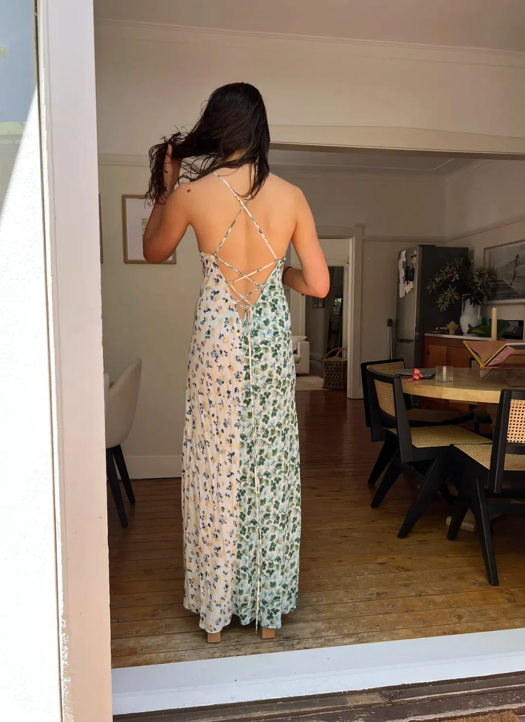 Lee Mathews Eloise Silk Slip Dress Floral Size  for rent on The Volte - main image