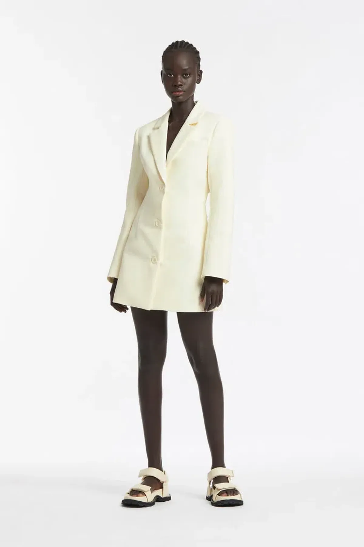 Sir the Label Marco Tailored Mini Blazer Dress Yellow Size 3 / AU 12 for rent on The Volte - main image