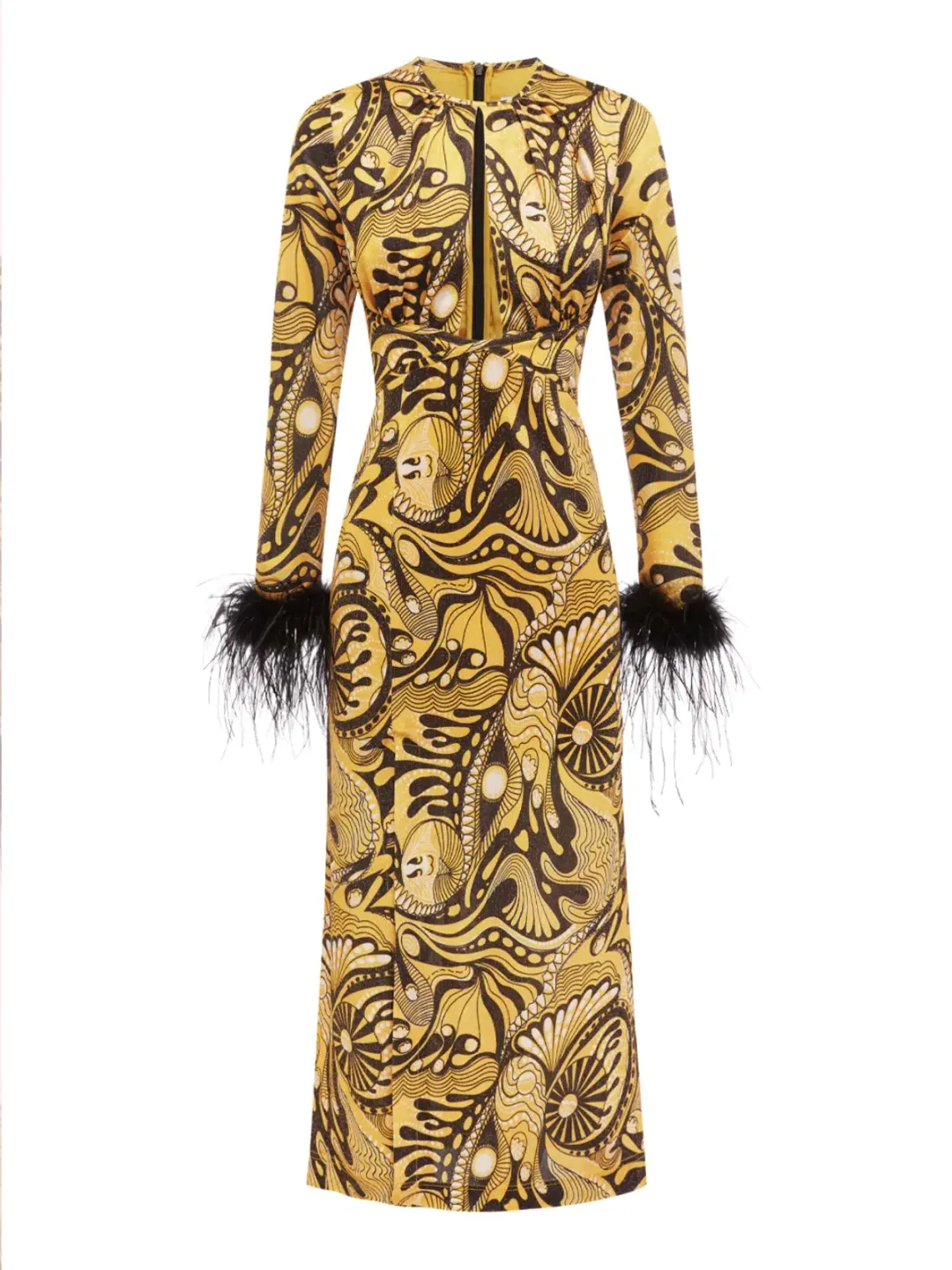 Alice McCall Feather Dress Gold Dust Size AU 8 for rent on The Volte - main image