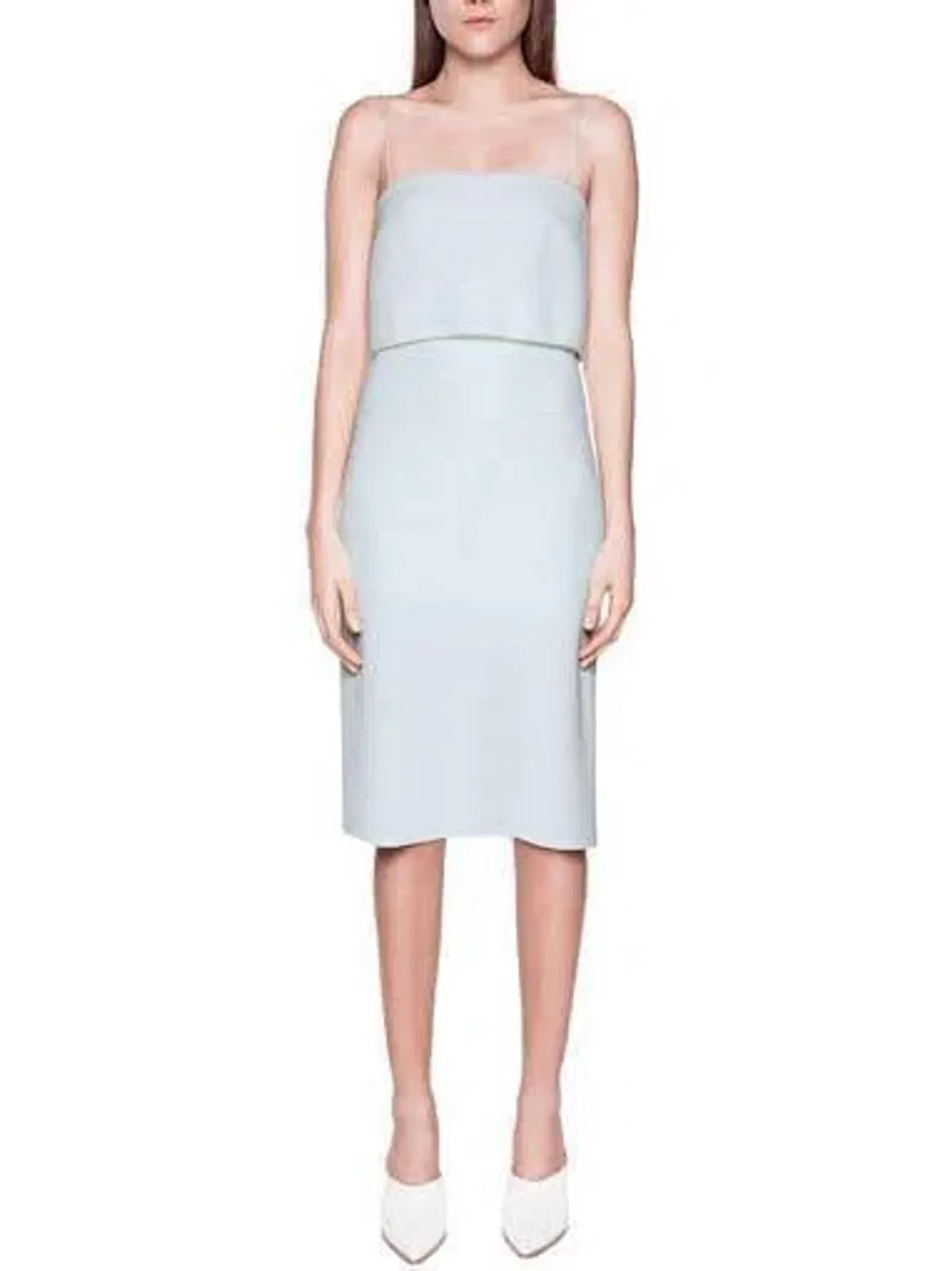 Dion Lee Blue Column Midi Dress Blue Size AU 6 for rent on The Volte - main image