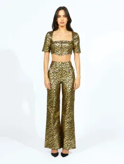 Alice McCall The Night Cat Pant Gold Size AU 6 for rent on The Volte - image 3