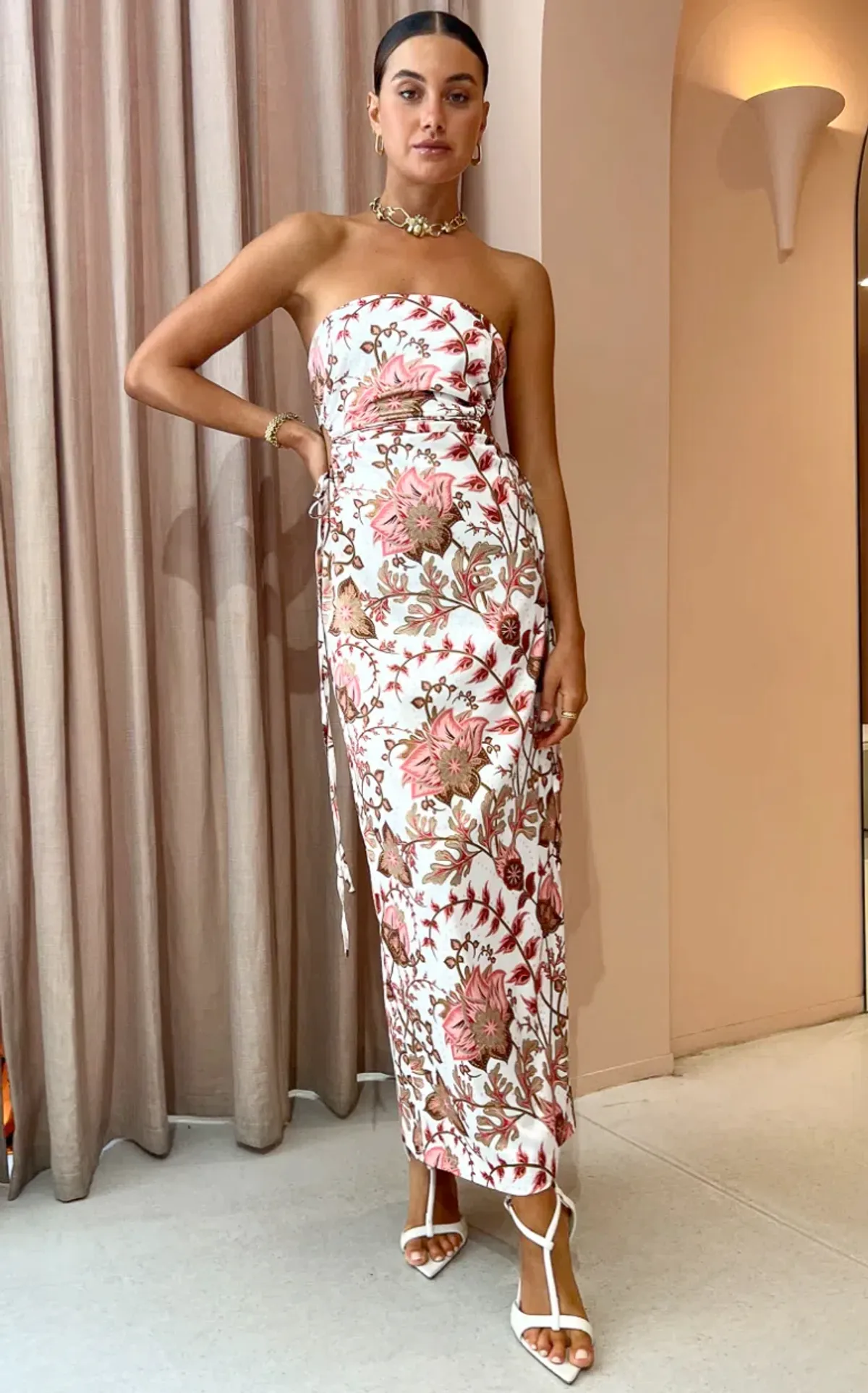 Sonya Moda Dima Dress Paisley Print White Size AU 8 for rent on The Volte - main image