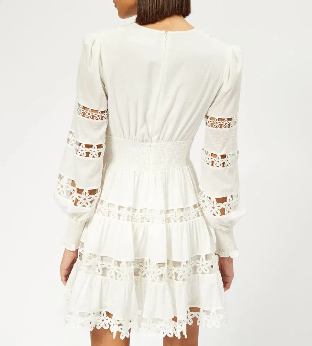 Zimmermann Primrose Daisy Embroidered Lace Short Dress White Size 1 / AU 10  for rent on The Volte - main image