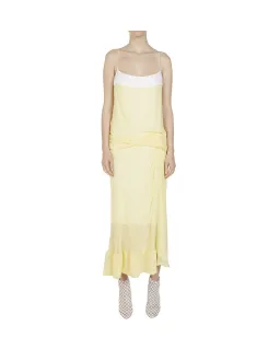 Christopher Esber Waffled Hem Dress Yellow AU 6 for rent on The Volte - image 3