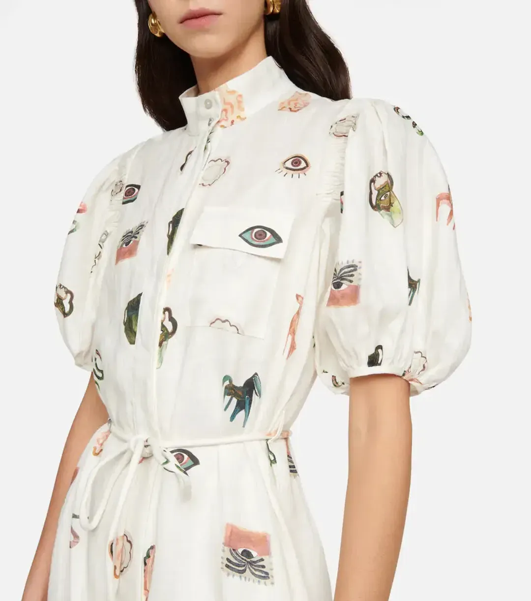 Alemais Hera Midi Shirt Dress Print Size 14 for rent on The Volte - main image