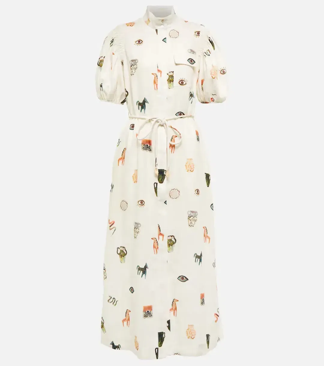 Alemais Hera Midi Shirt Dress Print Size 14 for rent on The Volte - main image