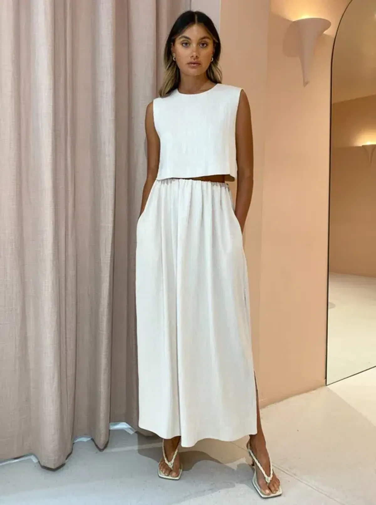 Camilla and Marc Marcia Set Ivory Size 14 for rent on The Volte - main image