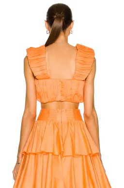 Aje Medina Ruched Cropped Top  Mandarin Size 10 for rent on The Volte - image 3