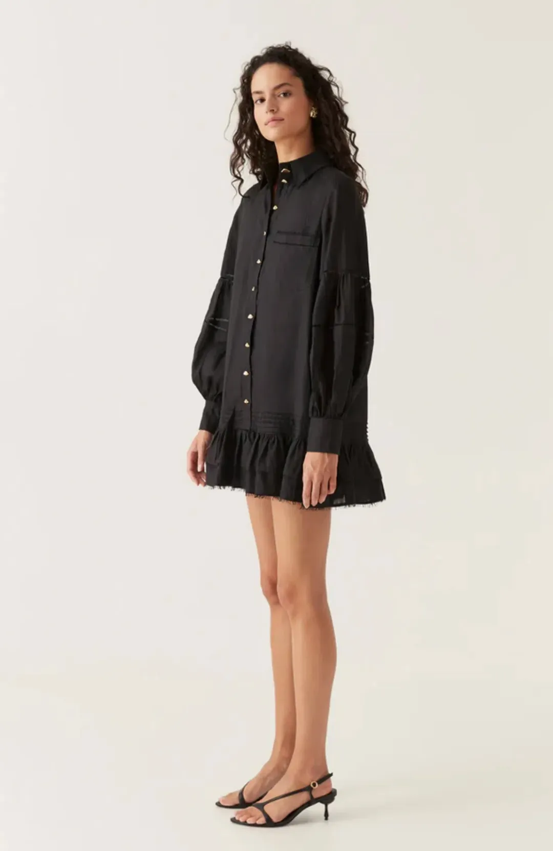 Lotus Shirt Mini Dress Size 6 for rent on The Volte - main image