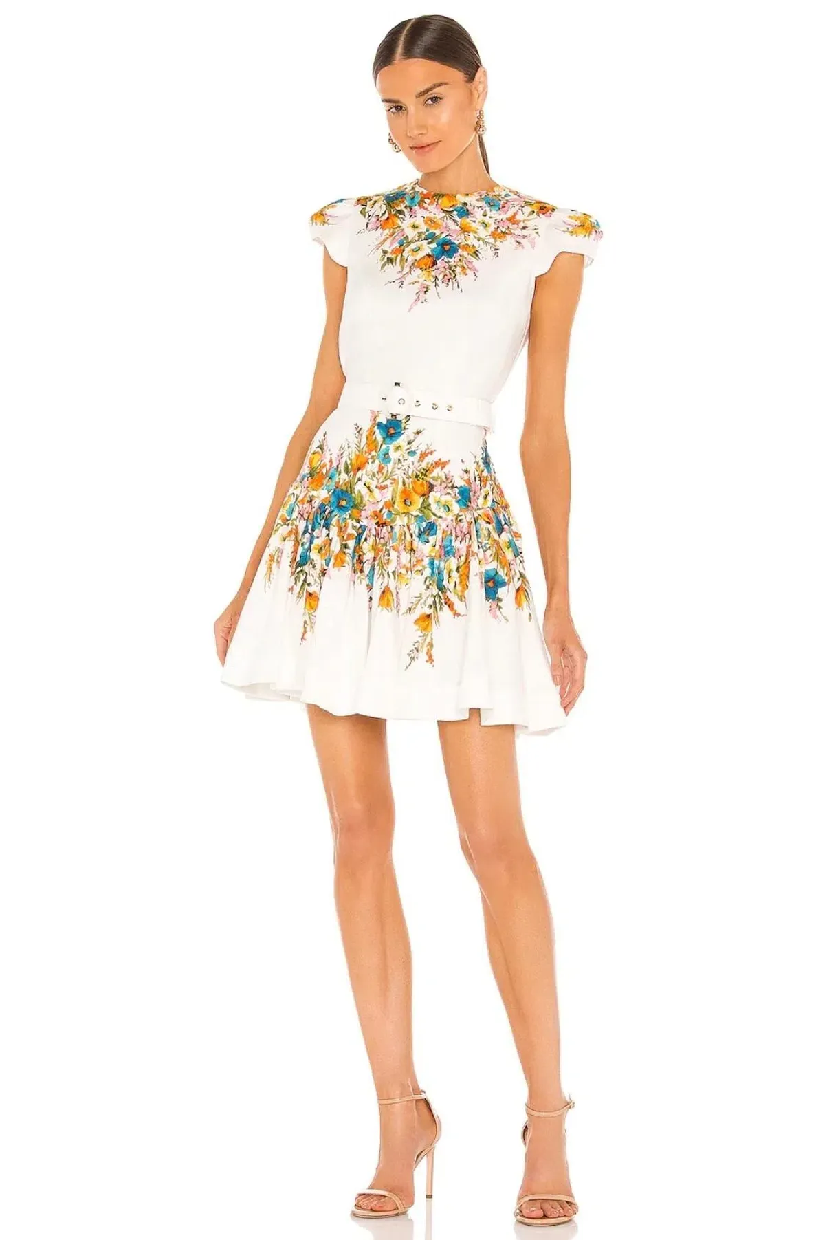 Zimmermann Estelle Tie Mini Dress Floral Size 0 for rent on The Volte - main image
