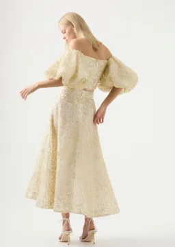 Aje Patina Lace Top and Midi Skirt Set Ivory Size 8/10 for rent on The Volte - image 3