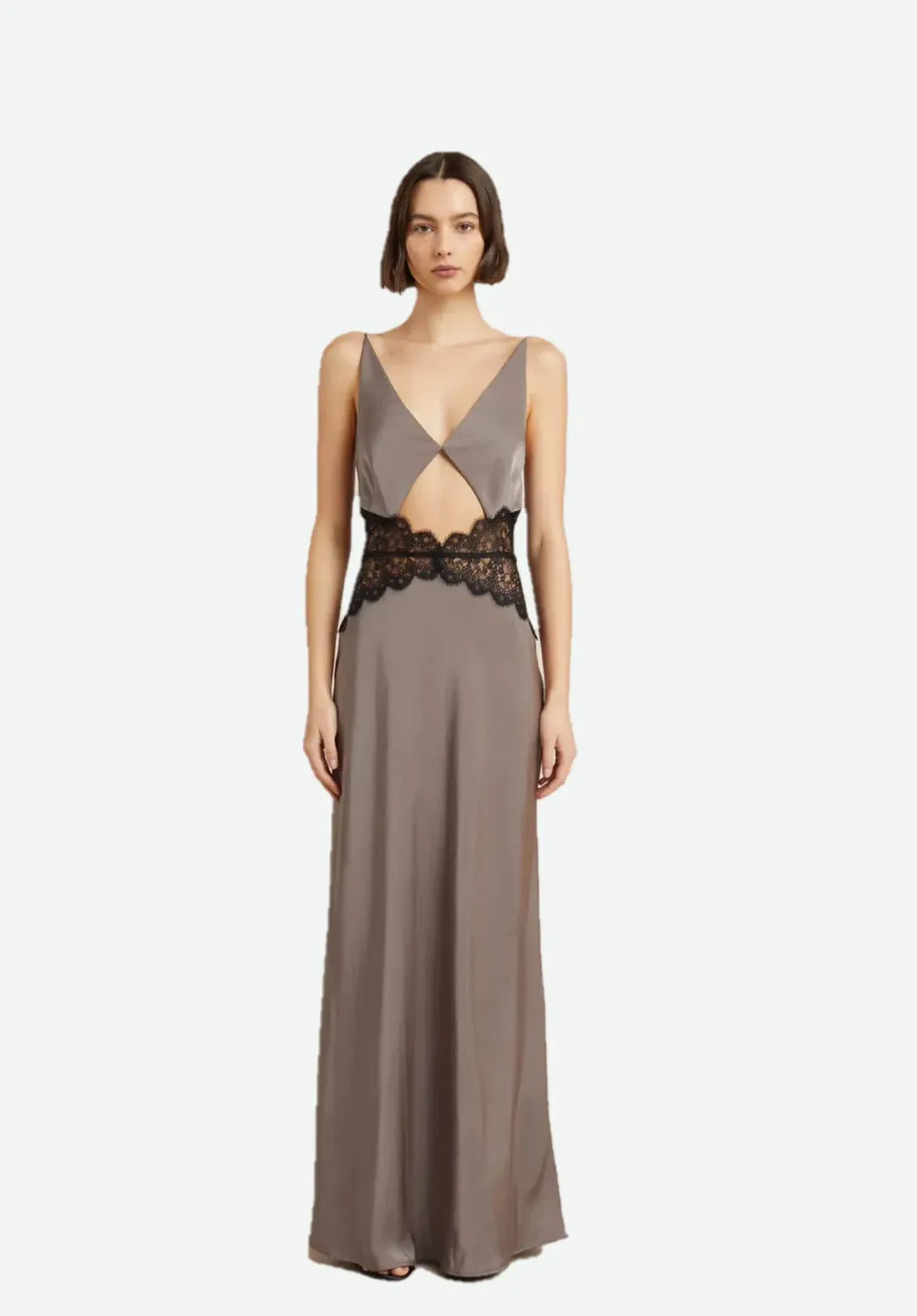 Bec & Bridge Camille Maxi Dress in Pewter Grey Size 6 for rent on The Volte - main image