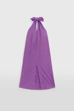 Venroy Crushed Halter Midi Bright Purple Size S/AU 8 for rent on The Volte - image 5