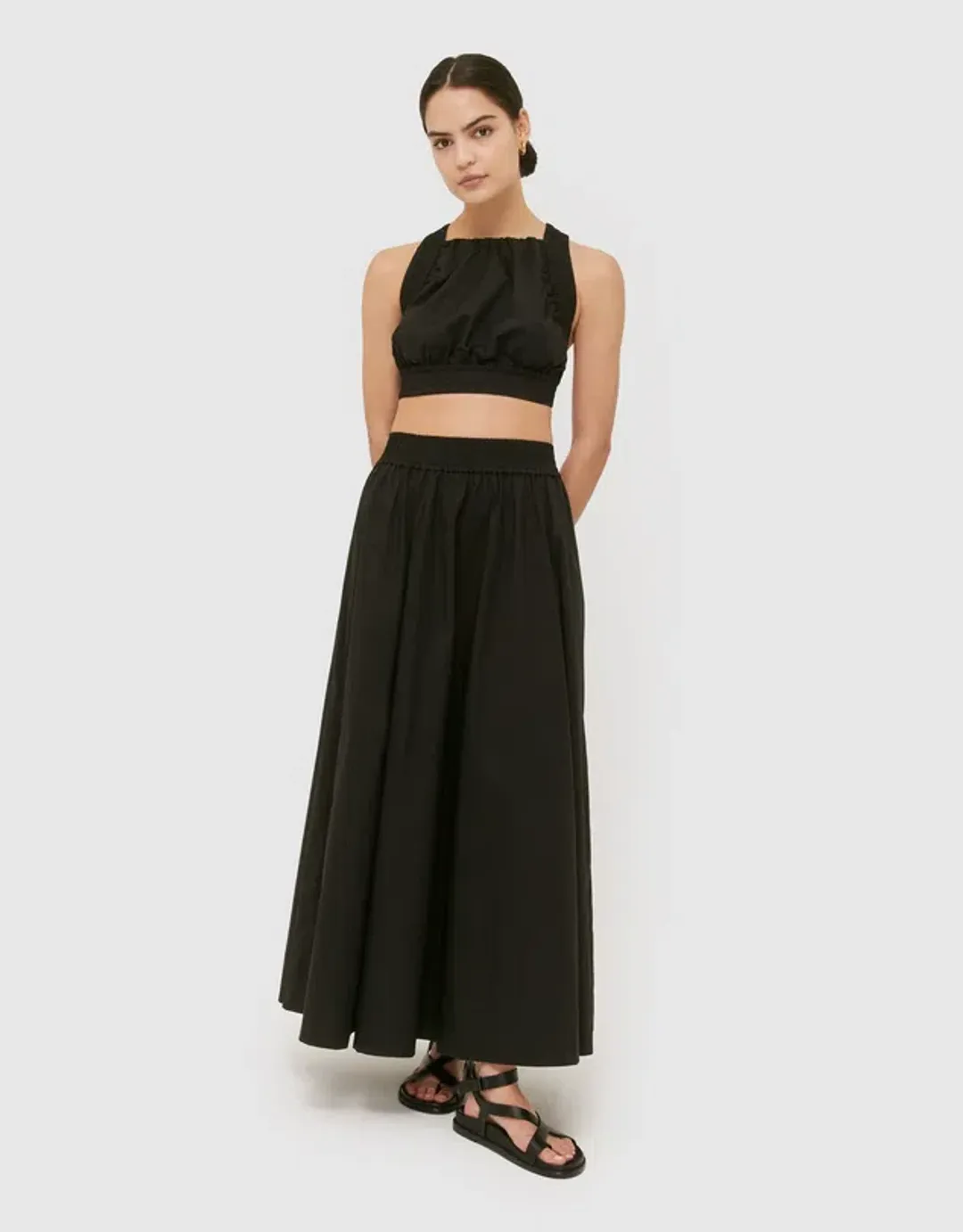 Saba Kiera Crop and Skirt Set Black Size 8 for rent on The Volte - main image