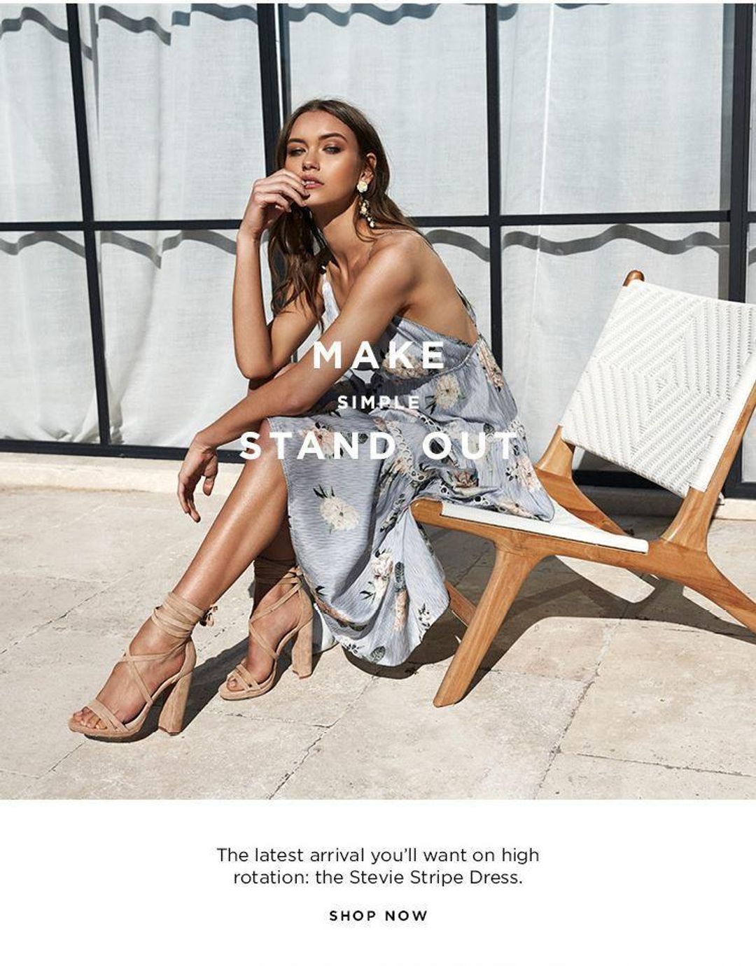 Stevie Stripe Dress  for rent on The Volte - main image