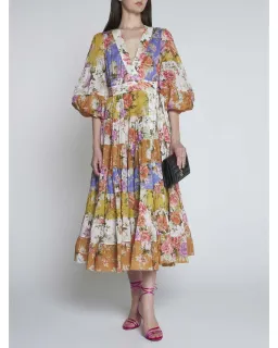 Zimmermann The Pattie Wrap Midi Dress in Spliced Size 1/Au 10  for rent on The Volte - image 1
