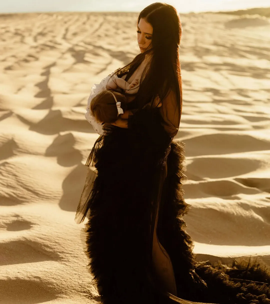 Gigi Tulle Robe in Black One Size for rent on The Volte - main image