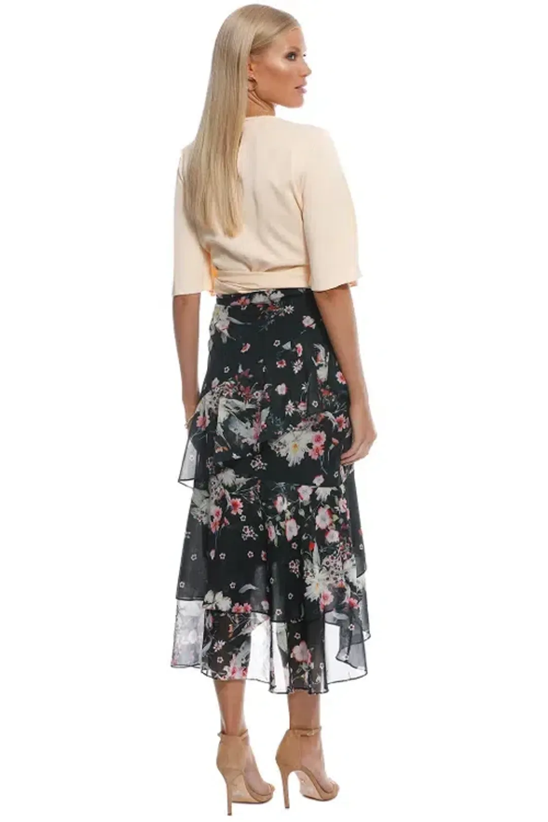 Ellery Dalliance Wrap Top in Blush in Size 10 for rent on The Volte - main image