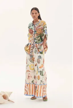 Alemais Theo Oversized Shirt Multi Coloured Size 10 for rent on The Volte - image 1