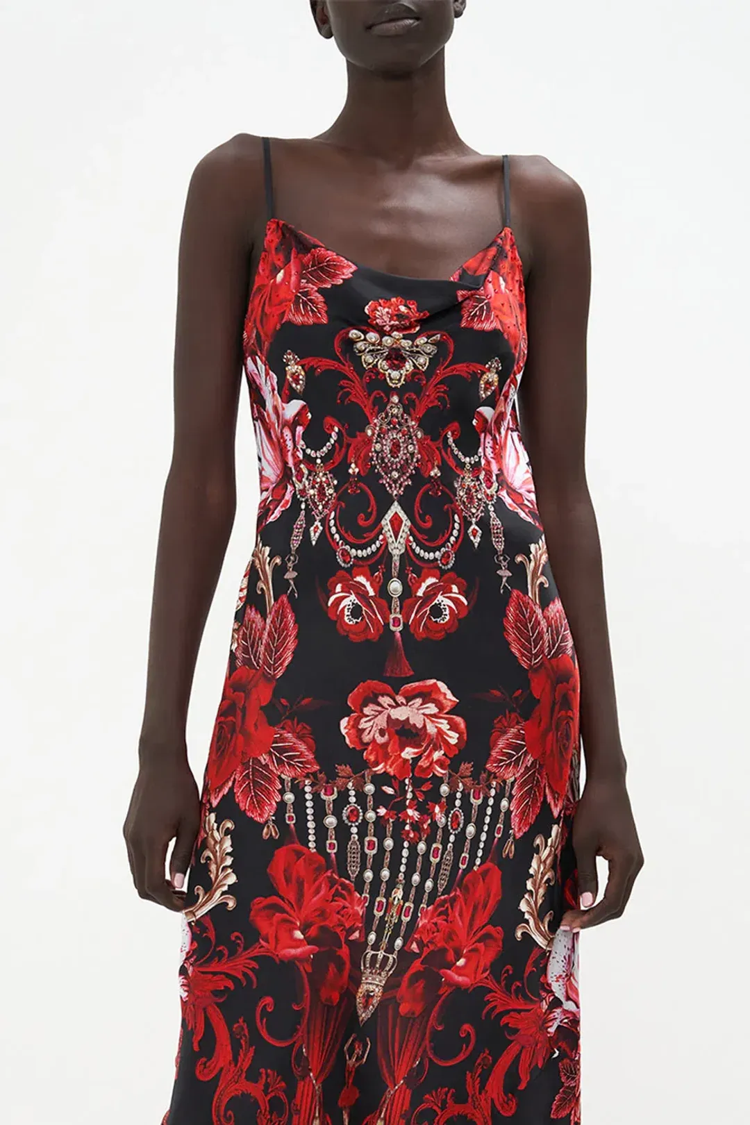 Camilla Long Bias Slip Sisterhood Of The Rose Black Size AU 6 for rent on The Volte - main image