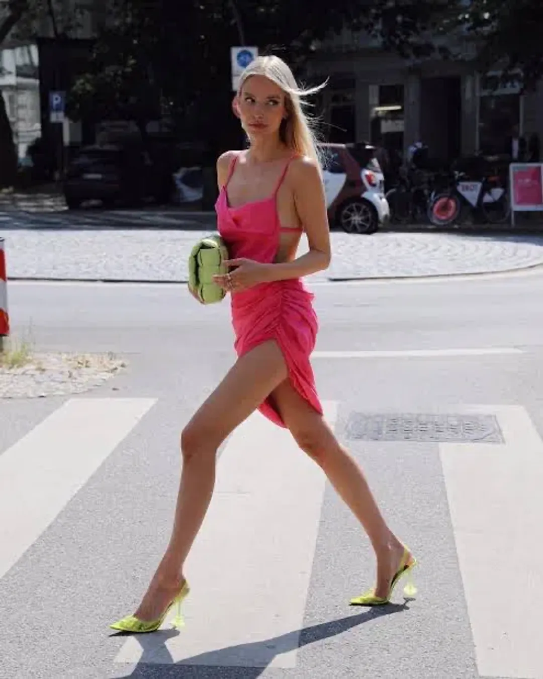 Jacquemus La Robe Saudade Mini Dress Pink Size 8 for rent on The Volte - main image