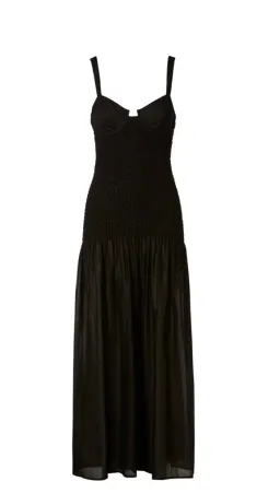 Scanlan Theodore Cotton Bralette Midi Dress Black Size 8 / S for rent on The Volte - image 7